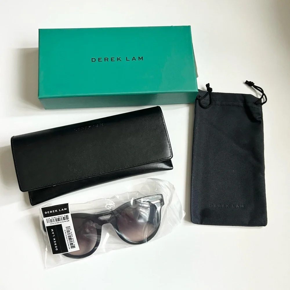 Derek Lam Sunglasses Black Box Case Pouch See Last Pic small tear inside pouch